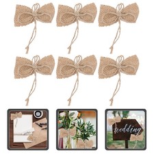 6 Pezzi Fiocchi Piccoli Natalizi Fiocchi di Tela Ornamento per Albero di Natale Artigianato Casa Christmas Tree price