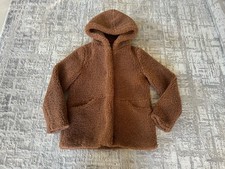 Cappotto accogliente orsacchiotto marrone spesso con tasche profonde cappotto invernale caldo 10 UK Overcoat Donna price