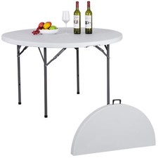 Tavolo pieghevole in plastica portatile 4 piedi rotondo tavolo da carte interno esterno sala da pranzo festa Conference Tavolo price