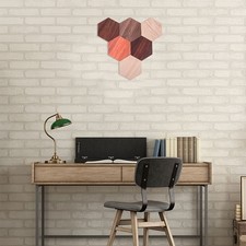 6 pezzi arte da parete esagonale parete in legno pannello esagonale legno artigianato decorazione arte da parete Multi-piece / Forex Decorazioni da Parete price