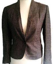 Giacca di seta Jaeger a pois marrone cioccolato con blazer rosa a pois taglia 8 ottime condizioni Giacca Donna price