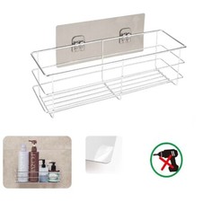 MENSOLA DA PARETE ADESIVA SCAFFALE ORGANIZER PORTAOGGETTI BAGNO CUCINA 03492 Bagno Mensola price