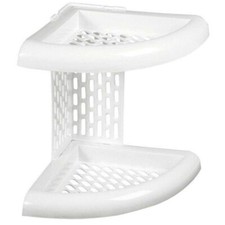 Mensola angolare da doccia bagno 2 ripiani shampoo scaffale portasapone plastica Bagno Mensola price