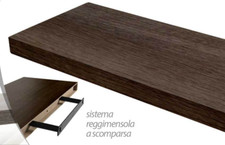 Mensola da Parete MURO MODERNO LEGNO KIT Reggimensola DOU WENGè 40*25*4 Bagno Mensola price