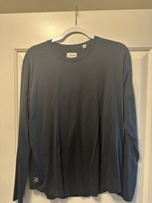 Tagli Abbigliamento Orlo Curvo Maglietta Manica Lunga Uomo L Nero Camicia Uomo price