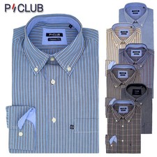 Camicia uomo manica lunga regular botton down 100% cotone P-CLUB M L XL XXL 3XL Camicia Uomo price