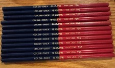 Set matite colorate vintage J R Moon Pencil Co colore-chek piombo sottile rosso blu 700 Matita Lead (Thin) price