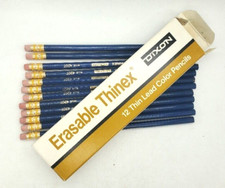 Matite vintage Dixon cancellabili Thinex sottili color piombo, confezione da 12, blu 420T, NOS, USA Matita Lead (Thin) price
