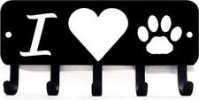 I Heart Cat Paw - Portachiavi/Appendiabiti per guinzaglio - Made in USA - 2 opzioni di misura Ufficio Cappotto Rack price