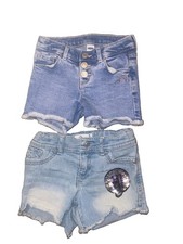 PACCHETTO DI 2 PANTALONCINI DENIM BAMBINA/BAMBINO TAGLIA 5T CON VITA REGOLABILE Pantaloncini Bebè price