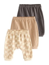 NEXT Bambini Confezione da 3 pantaloni da jogging per bebè Mono Checkerboard ... Pantaloni bebè price