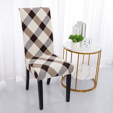 Coprisedia da Pranzo Elasticizzato Sgabello Antiscivolo Protezione Sedia (M,Modello Plaid) Plaid copridivano price