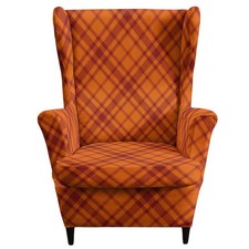 Coprisedia Ala Plaid Arancione Quadrato Elastico Rimovibile Protezione Mobili Plaid copridivano price