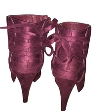Stivaletti Izabella Rue in camoscio bordeaux | Stivaletti eleganti con tacco alto Stivali donna price
