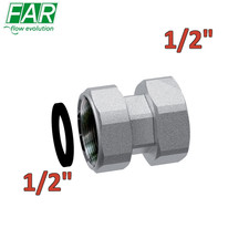 8321 - raccordo di giunzione in ottone cromo opaco doppio girello F-F 1/2'' x 1/ Girello price