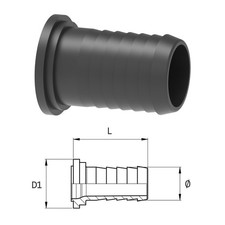 RACCORDO PORTAGOMMA DRITTO D.40 PIANO PER GIRELLO 1"1/2 105640 Girello price