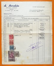 Napoli 1942: Fattura su carta intestata Ditta A. Marabito articoli regalo Articoli regalo price