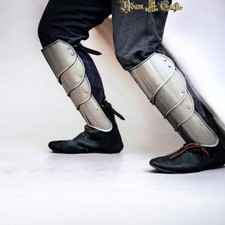 Cavaliere Medievale Coppia Gambe Greaves Rievocazione Halloween Natale Regalo Articolo Articoli regalo price