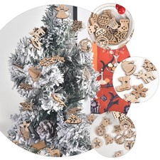 1 set 54 pezzi accessori fai da te natalizi decorazioni in legno cartone Decorazioni e accessori natalizi price
