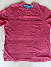 T-shirt Tommy Bahama 100% cotone logo marlin tasca rosa corallo uomo S beachwear Plaj Giysisi price