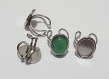 1pz base per anello Cuff ovale 17,5mm (castone 18x13mm) in acciaio inox bijoux Anello bijoux price