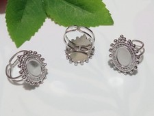 1pz base per anello Cuff ovale 17mm (castone 12x8mm) in acciaio inox bijoux Anello bijoux price