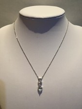 Collana color argento pendenti a cuore Chiara con zirconi mod swarovski 0195 Collana con pietre colorate price