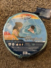 SwimWays Sdraio Parasole Galleggiante Primaverile per Bambini Blu Piscina Splash Nuovo! Sdraietta bebè price