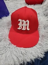 Vecchio cappello da baseball inglese "M" rosso e bianco PTS 30 L/XL Richardson Berretti e cappellini outdoor price