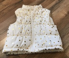 GILET PUFFY Healthtex bambina 24 mesi bianco con pois oro Gilet bebè price