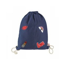 Sacca Mare Con Decorazioni Love Sacchetto Sportivo Denim Multiuso Ragazza 40x33 Abbigliamento mare ragazza price