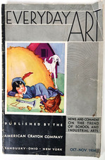 Everyday Art American Crayon Company Crayola Vintage 1934 Magazine Booklet Cartella da disegno price