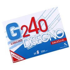 ALBUM CARTELLA da DISEGNO LISCIO 20 FOGLI 24x33 cm 220 g per scuola Cartella da disegno price