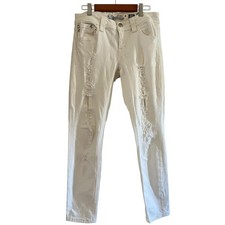 Jeans skinny Miss Me bianchi invecchiati donna 27 pantaloni denim triturati vita bassa Jeans donna price