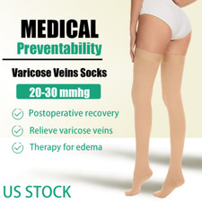 NUOVO Collant Sottile Calza Lunga per Donna Gamba Alta Coscia Calze Mediche Sopra il Ginocchio Calze al ginocchio e collant price