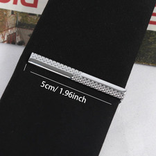 Elegante spilla cravatta argento per uomo - accessorio chiusura barra semplice Fermacravatta price