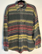 Camicia Bugle Boy Wetlands uomo XL a righe manica lunga con bottoni tasche Camicia ragazzo price