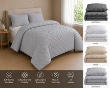 Set copripiumino trapuntato lusso 3 pezzi set biancheria da letto morbida microfibra copripiumino king Set copripiumino bebè price