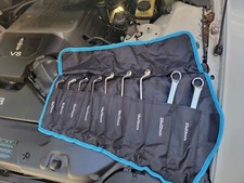 9 PCS Double Box End 75 Degree Deep Offset EXTRA LONG Wrench Tools Set 6-23Mm Kase price