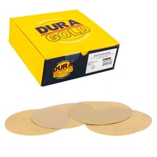 120 Grit 6" Gold Hook & Loop No Hole Sanding Discs for DA Sanders - Box of 50 Kase price