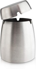 Posacenere da Esterno e Interno in Acciaio Inox con Coperchio Antivento 2 in 1 Portacenere price
