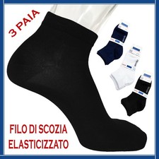 3 Paia calze Uomo Donna corte in FILO DI SCOZIA estive calzini caviglia cotone Calze corte price