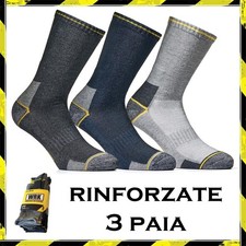 Calze da LAVORO Uomo Donna Corte RINFORZATE Calzini Rinforzati in Cotone Work di Calze corte price