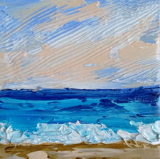 Paesaggio marino dipinto a olio arte originale cielo oceano opera d'arte 4 pe... Dipinto a olio price