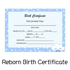 Certificato di nascita Reborn Baby! Set nascita bebè price