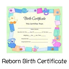 Certificato di nascita Reborn Baby! Set nascita bebè price