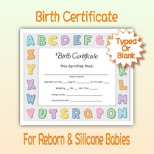 Certificato di nascita Reborn Baby! Set nascita bebè price