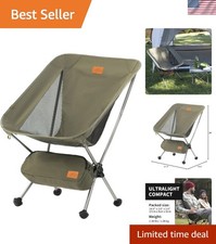 YL08 Sedia da Campeggio Ultraleggera, 2.38 LBS Sedia a Zaino Portatile con Anti-... Sedia standard price