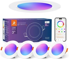 Set 4 Faretti LED da Incasso Smart, RGB, 7W, 660 Lumen Set da incasso price