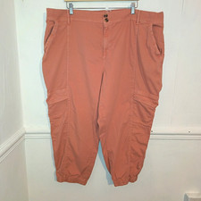 Pantalone donna Sonoma arancione taglia UK 24 cargo cropped vita alta Capri cotone Pantaloni capri donna price